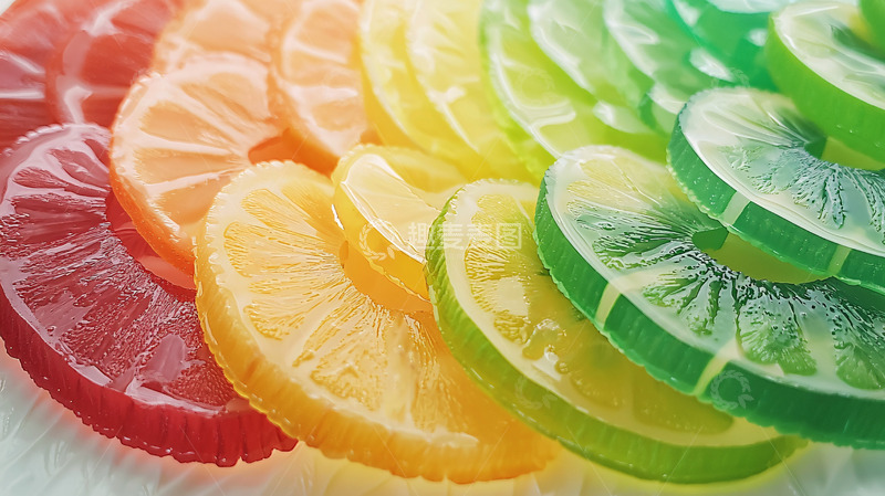 高清大图下载【趣麦麦图】彩虹水果糖