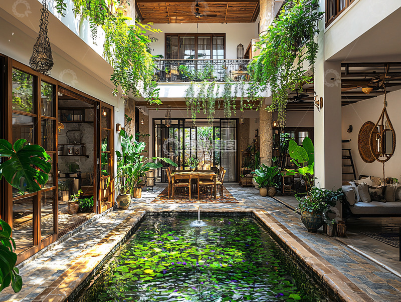 高清大图下载【趣麦麦图】室内庭院设计