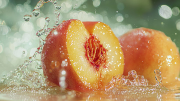 水花四溅的桃子