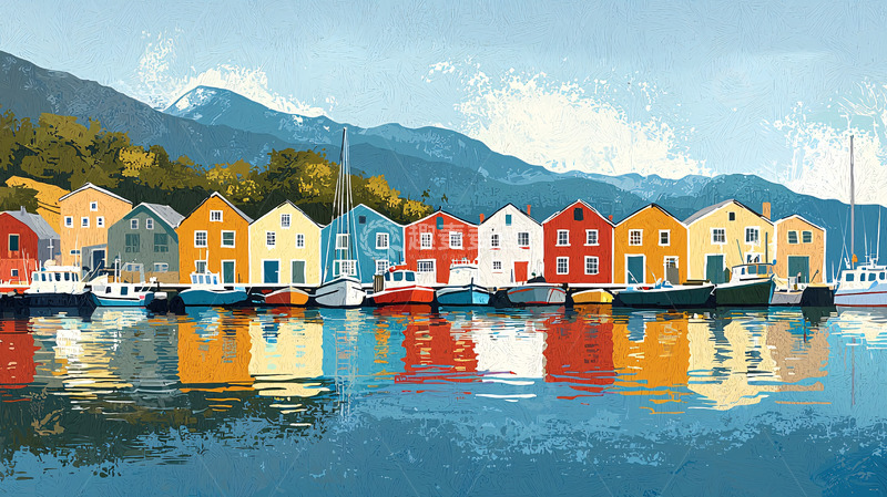 高清大图下载【趣麦麦图】彩色房屋