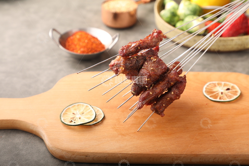 高清大图下载【趣麦麦图】东北烧烤焦香大油边1