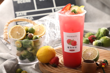 树莓果饮饮品摄影图1