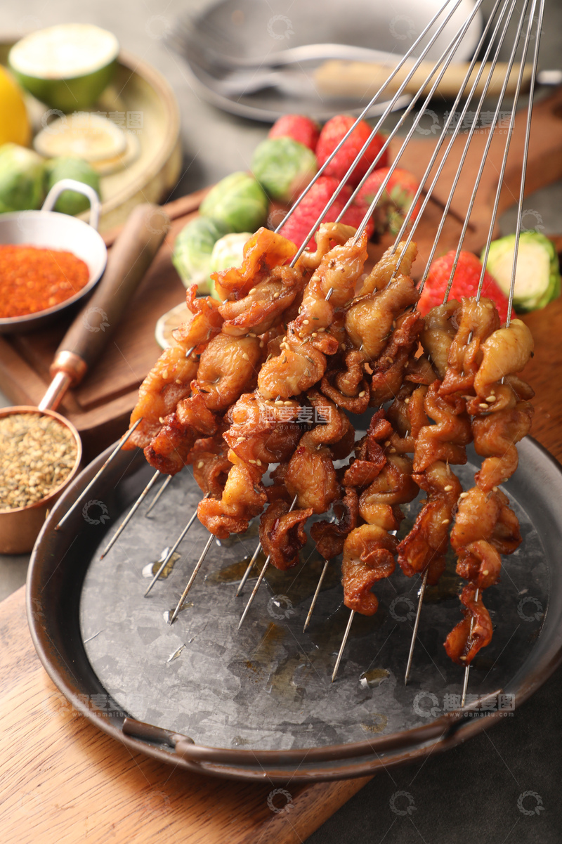 高清大图下载【趣麦麦图】东北烧烤鸡皮1