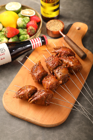 东北烧烤炭烤鸡头