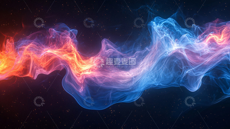 高清大图下载【趣麦麦图】红蓝能量流动态炫光