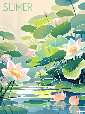 立夏 花卉 海报  