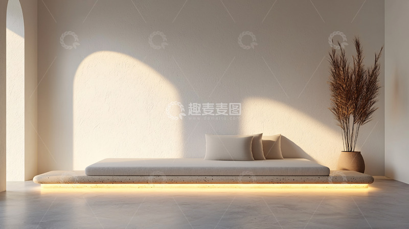 高清大图下载【趣麦麦图】极简风日式榻榻米卧室