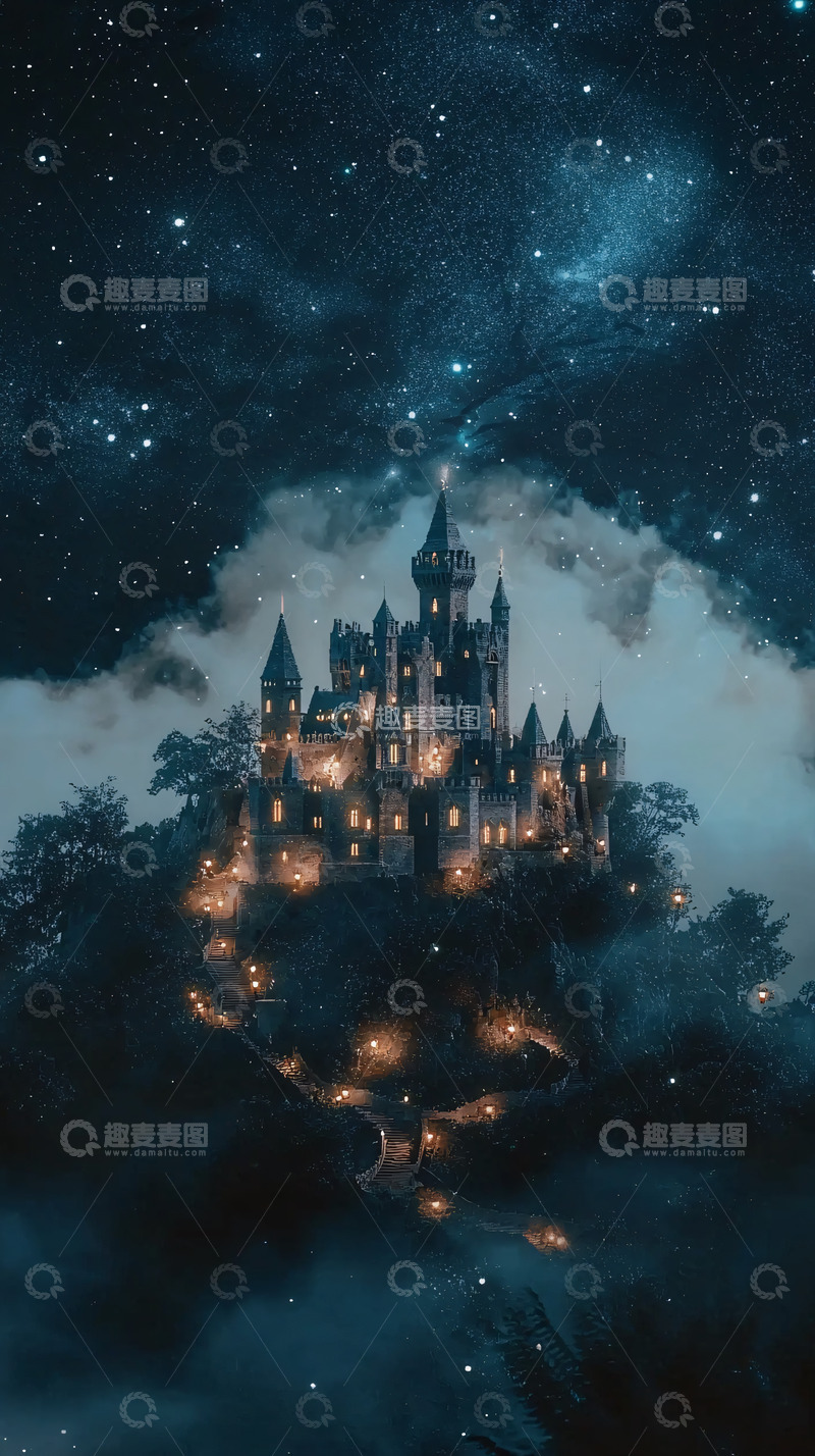 高清大图下载【趣麦麦图】星空下的城堡2