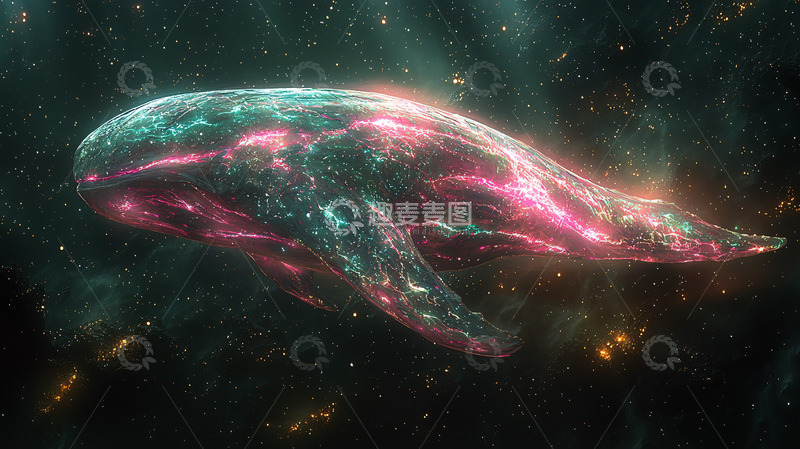 高清大图下载【趣麦麦图】宇宙鲸鱼