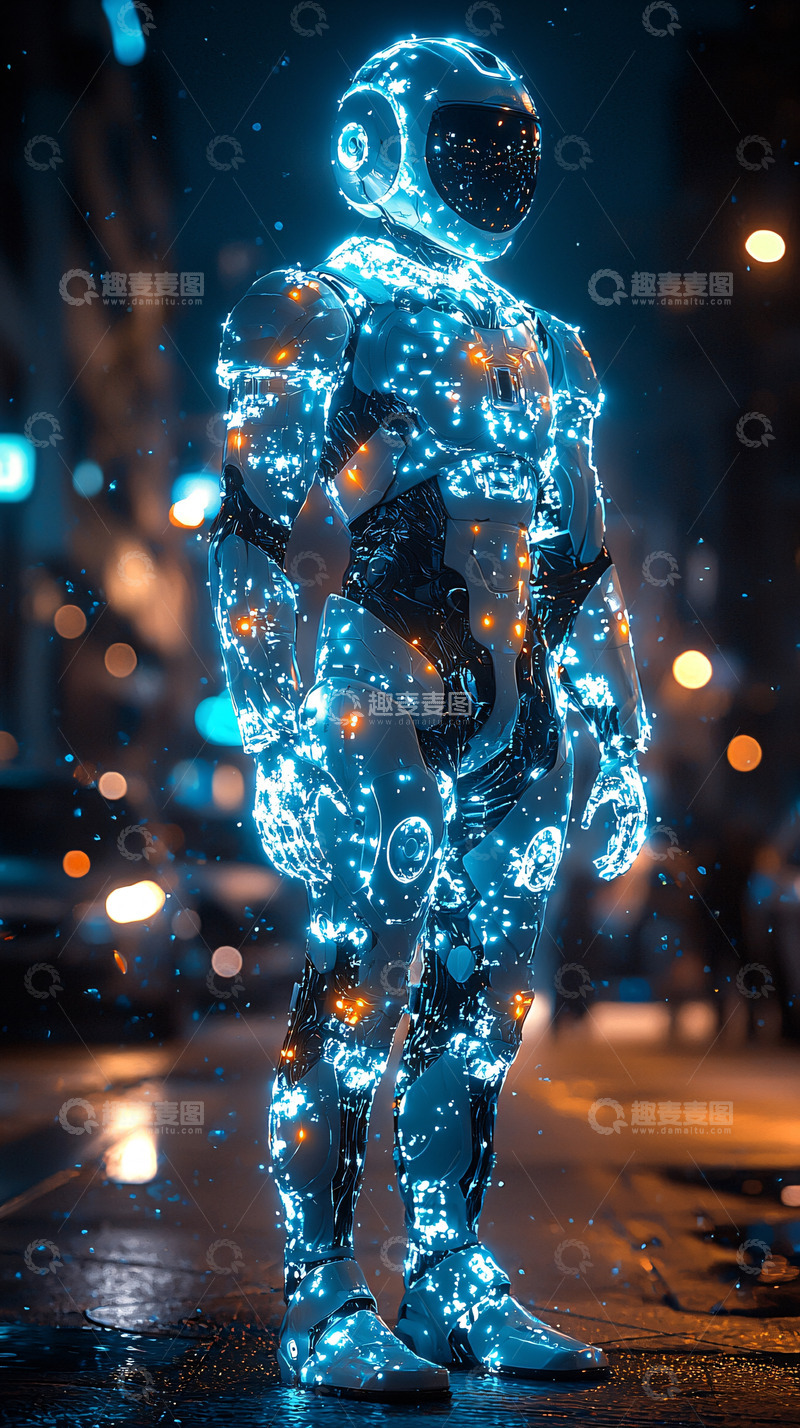 高清大图下载【趣麦麦图】未来科技感机器人