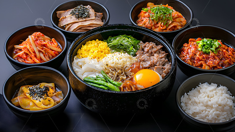 高清大图下载【趣麦麦图】多样可口石锅饭
