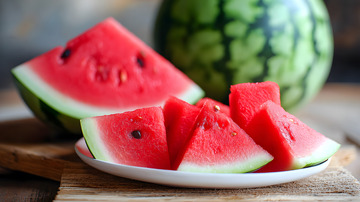 切成小块的西瓜