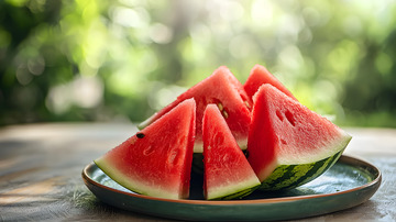 一盘切好的西瓜1