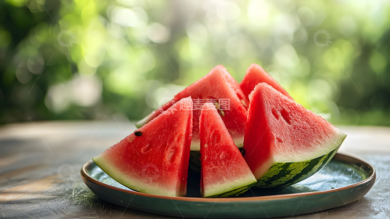 高清大图下载【趣麦麦图】一盘切好的西瓜1
