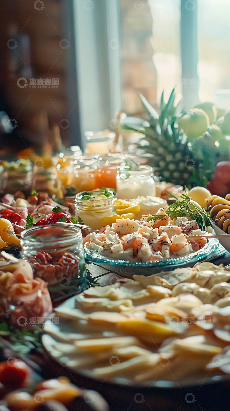 高清大图下载【趣麦麦图】丰盛的自助餐美食