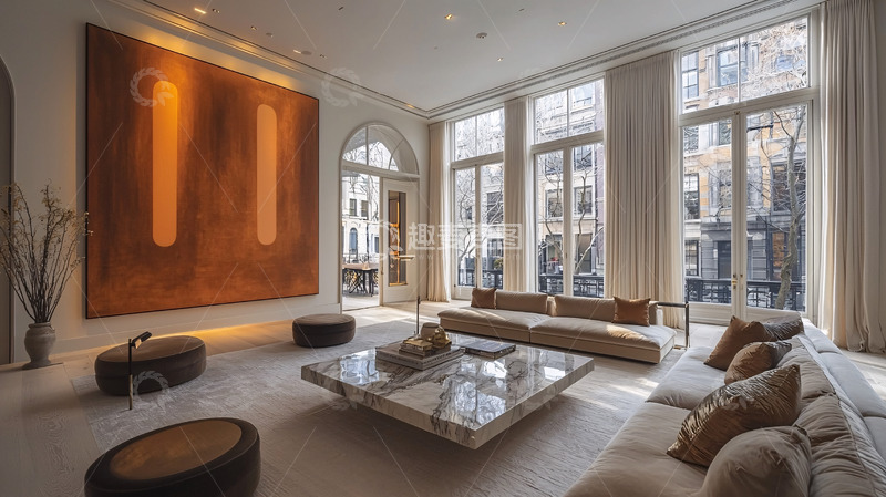 高清大图下载【趣麦麦图】极简风格客厅装修