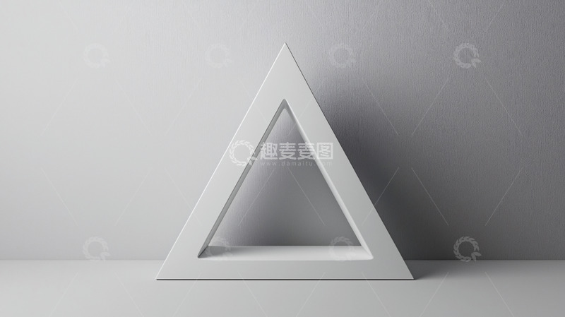 高清大图下载【趣麦麦图】极简白色三角形隔板