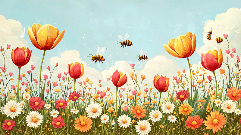 高清大图下载【趣麦麦图】春天花海