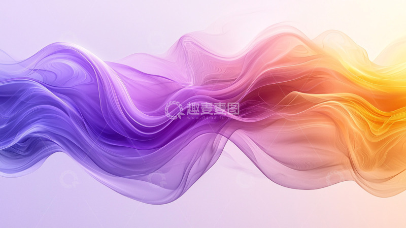 高清大图下载【趣麦麦图】彩色丝绸般流畅曲线