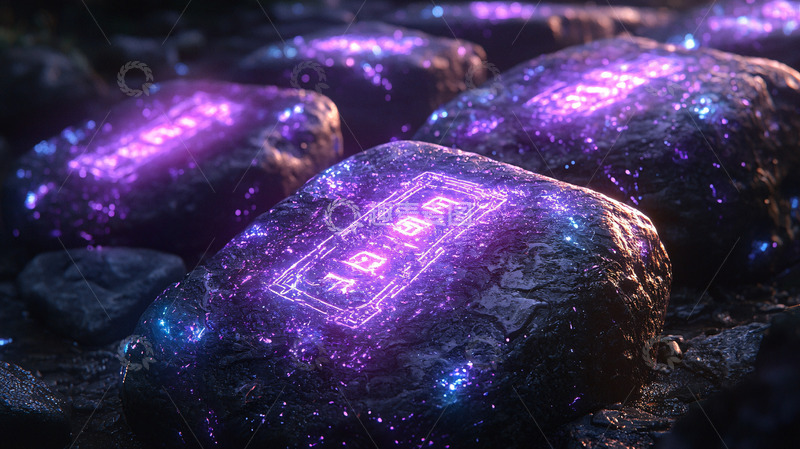 高清大图下载【趣麦麦图】发光石头