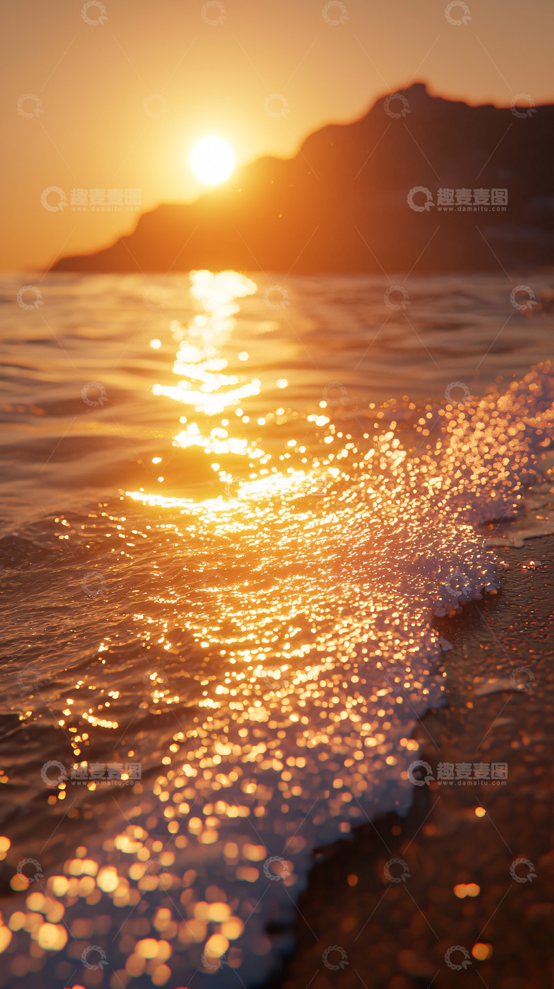 高清大图下载【趣麦麦图】海边日落