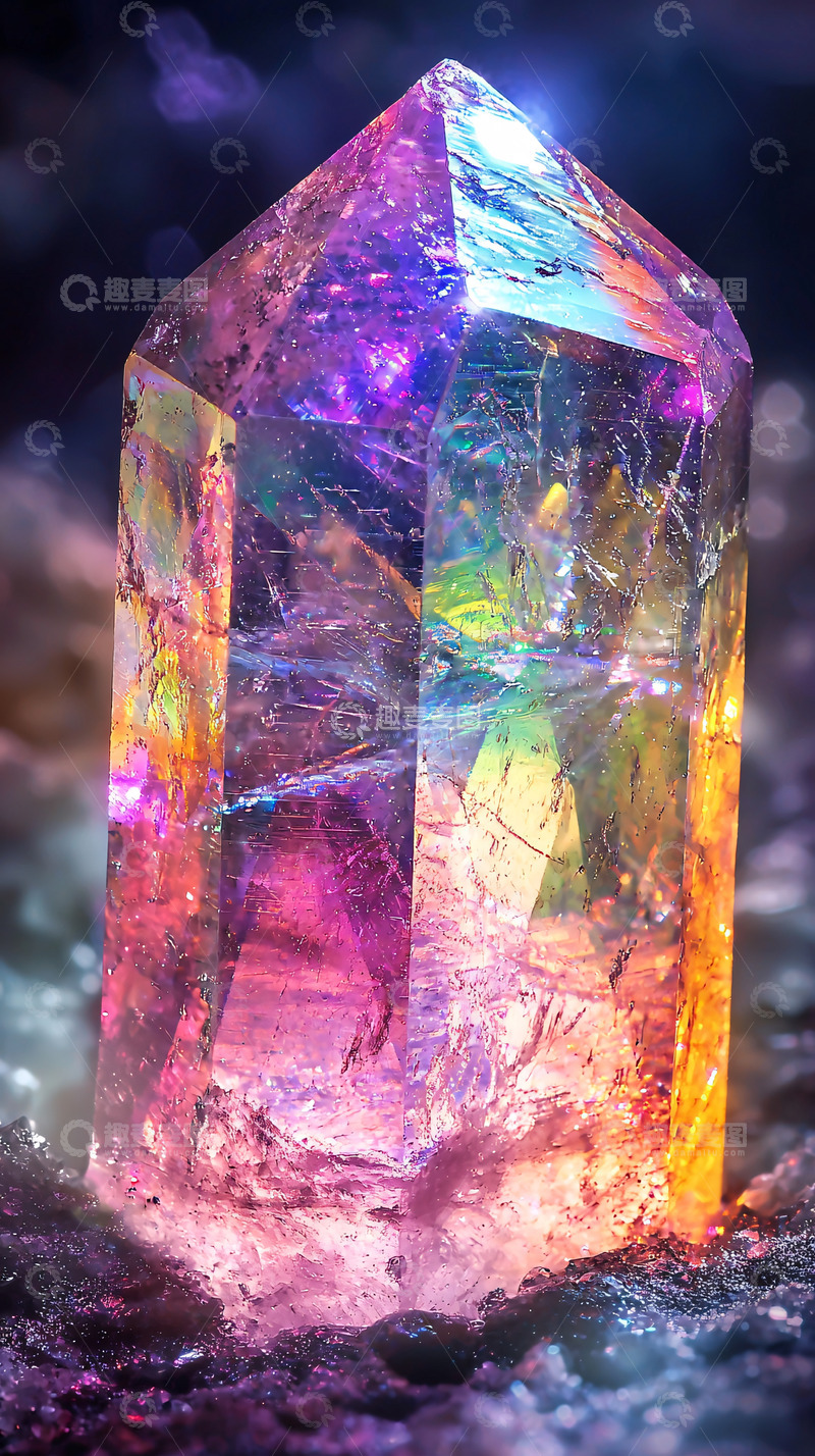 高清大图下载【趣麦麦图】彩虹晶体
