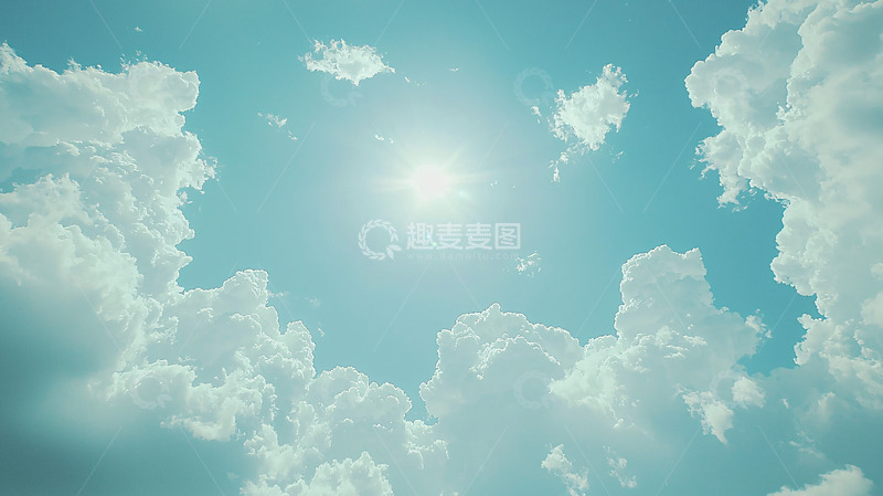高清大图下载【趣麦麦图】蓝天白云阳光明媚
