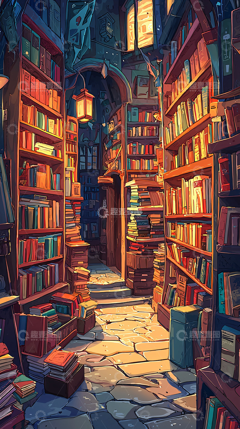 高清大图下载【趣麦麦图】古色古香的魔法书店