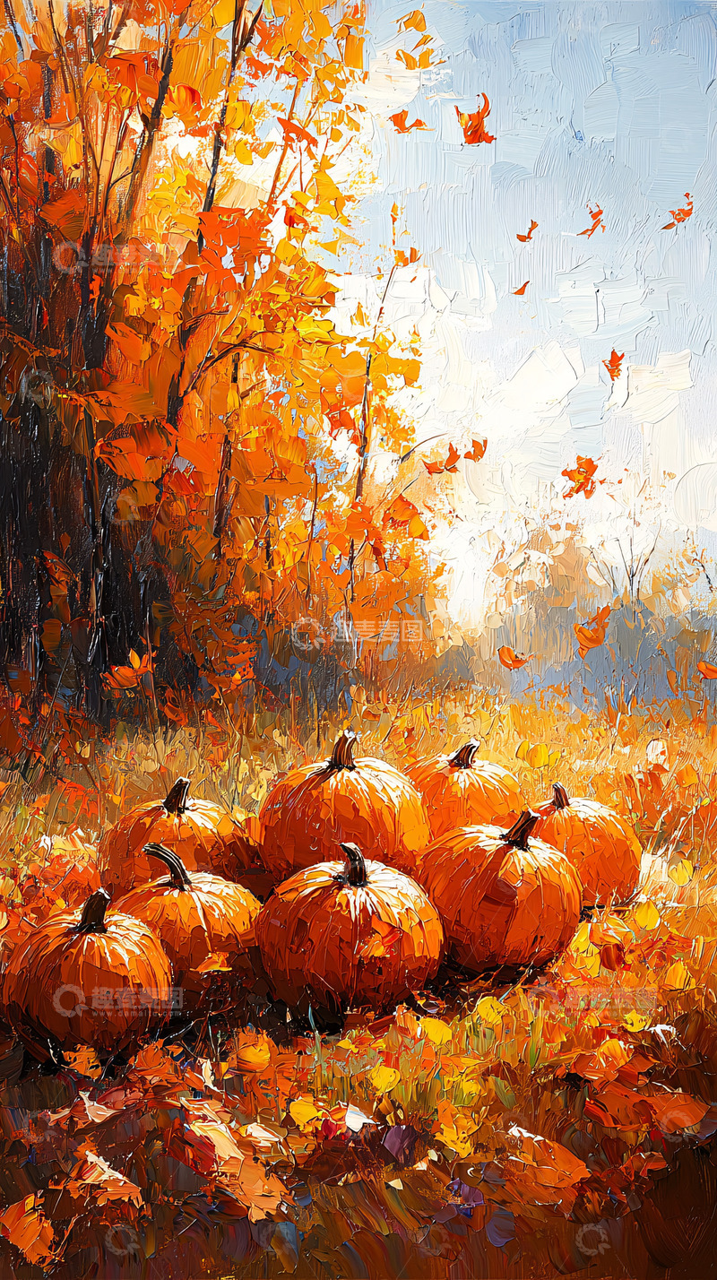 高清大图下载【趣麦麦图】秋日南瓜田园风景