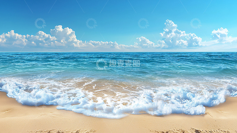 高清大图下载【趣麦麦图】阳光明媚的海滩风景