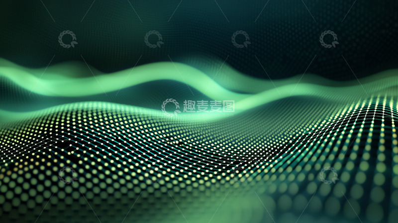 高清大图下载【趣麦麦图】抽象波浪点阵背景