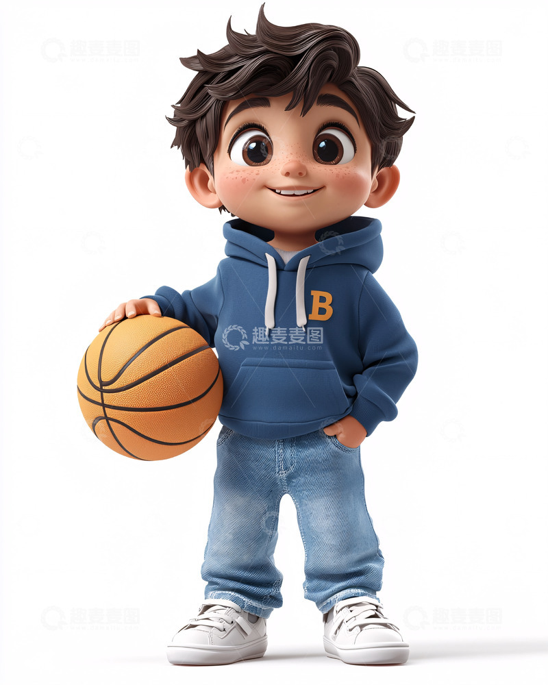 高清大图下载【趣麦麦图】可爱卡通男孩