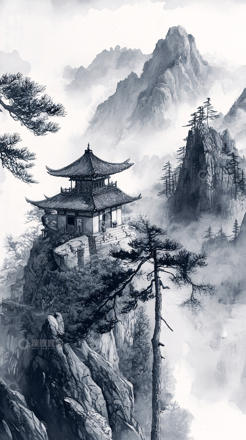 高清大图下载【趣麦麦图】水墨画山水