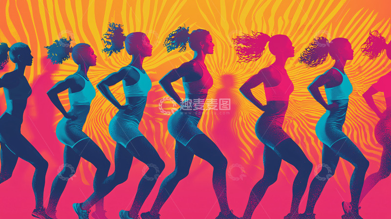 高清大图下载【趣麦麦图】女性跑步