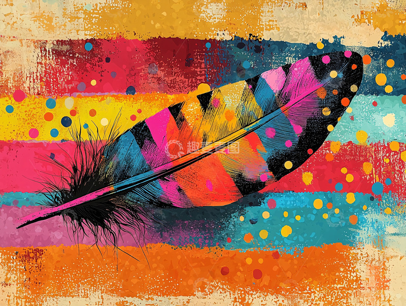 高清大图下载【趣麦麦图】彩色羽毛