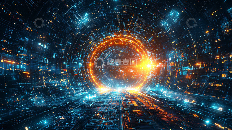 高清大图下载【趣麦麦图】未来科技感隧道