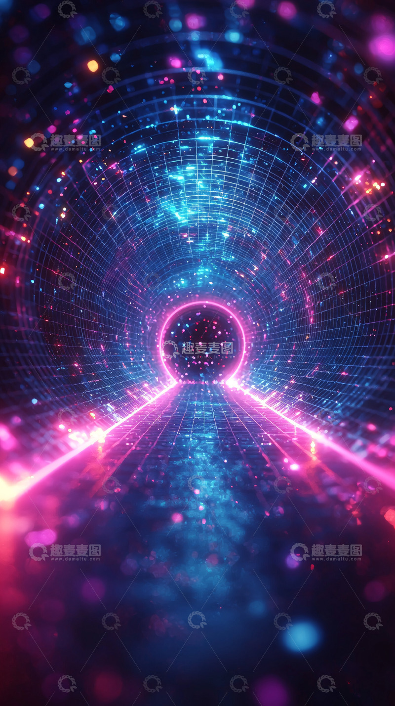 高清大图下载【趣麦麦图】科技感隧道2