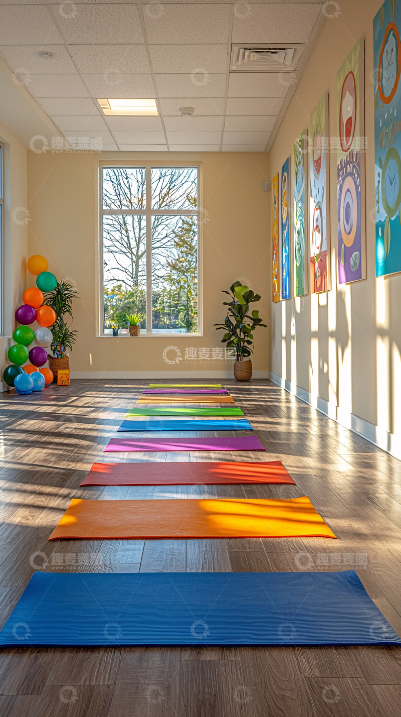 高清大图下载【趣麦麦图】瑜伽教室
