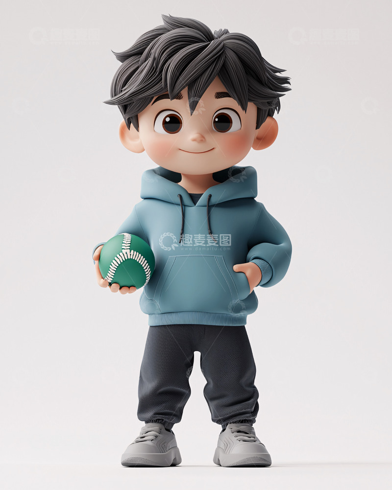高清大图下载【趣麦麦图】卡通男孩