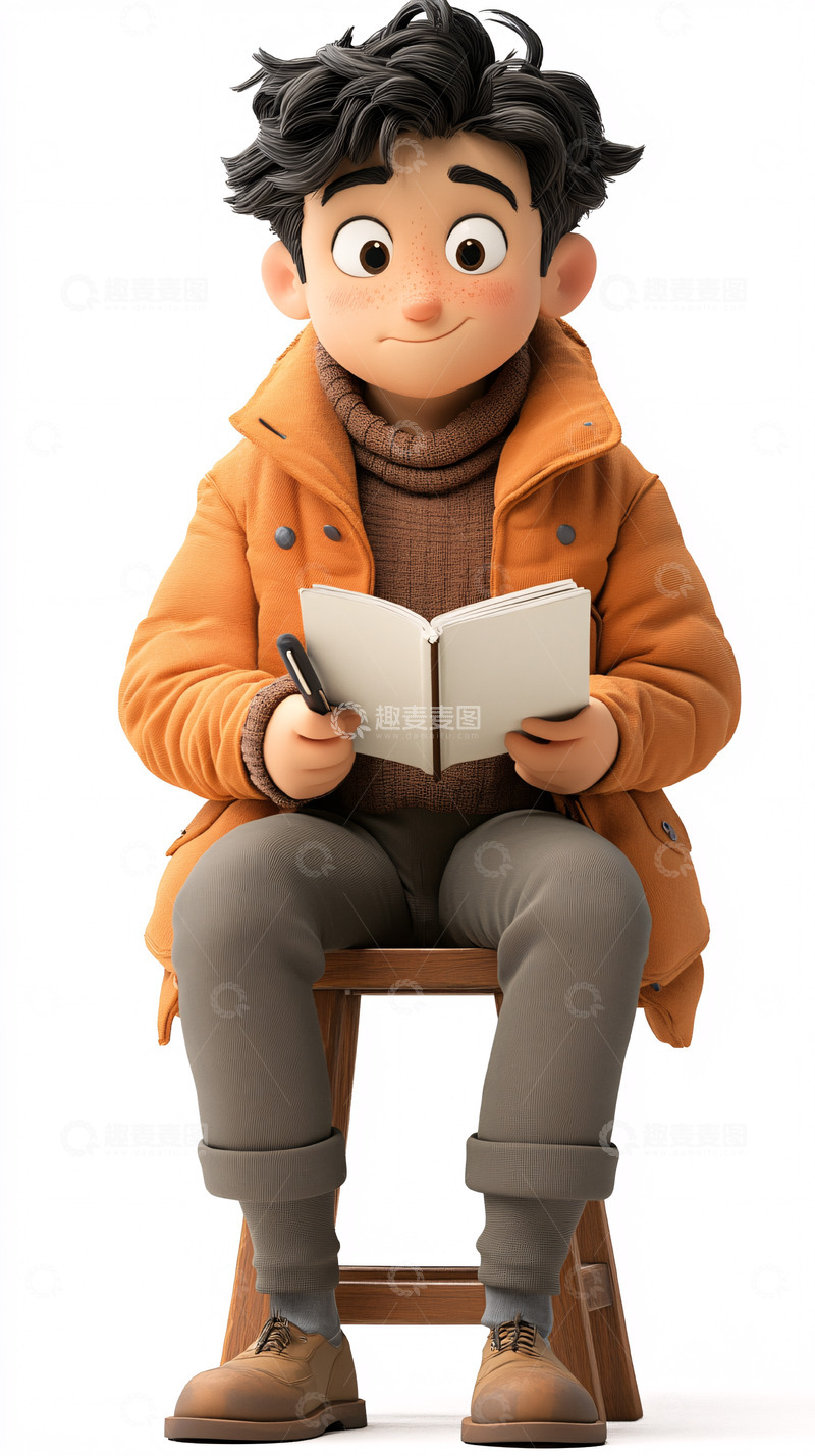 高清大图下载【趣麦麦图】卡通男孩