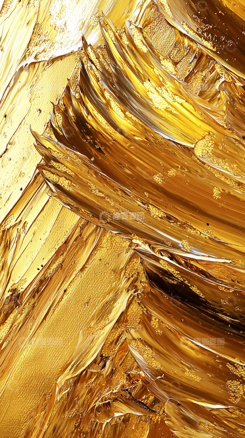 高清大图下载【趣麦麦图】金色油画质感肌理