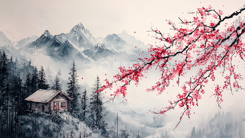 高清大图下载【趣麦麦图】水墨山水画49