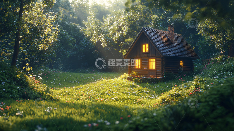 高清大图下载【趣麦麦图】森林小屋