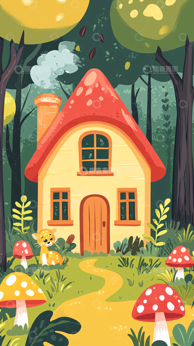 高清大图下载【趣麦麦图】森林小屋
