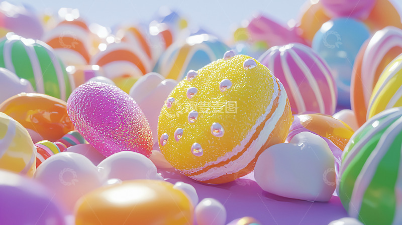 高清大图下载【趣麦麦图】色彩缤纷的糖果特写
