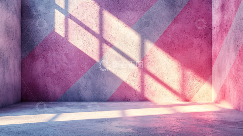 高清大图下载【趣麦麦图】粉色几何墙面
