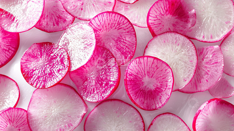 高清大图下载【趣麦麦图】粉红色萝卜薄片