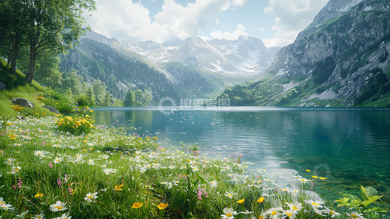 高清大图下载【趣麦麦图】高山湖泊