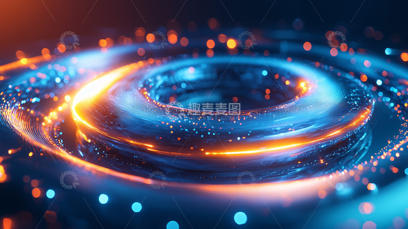 高清大图下载【趣麦麦图】科技感蓝色光环