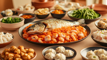 丰盛的中国菜肴